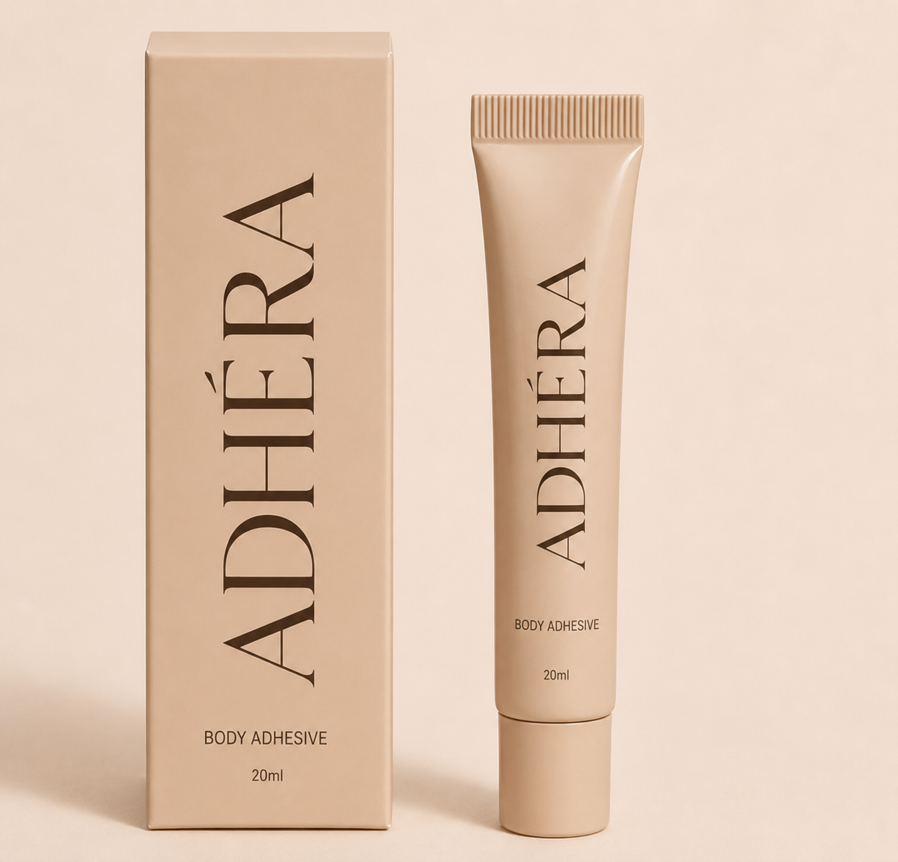Adhéra body adhesive tube and box